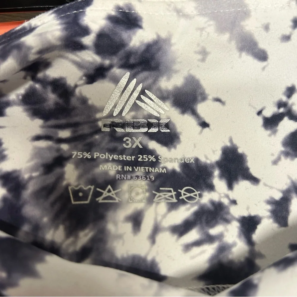 **SOLD**RBX | women’s athletic leggings size 3X tie dye plus workout pants - Picture 3 of 11